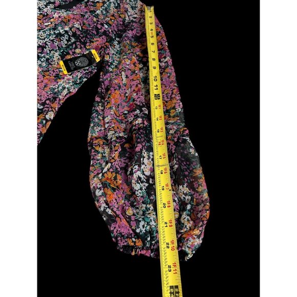 NWT Vince Camuto Women's Lightweight Three Tier Mini Dress Black/Multi, Medium - Picture 5 of 8